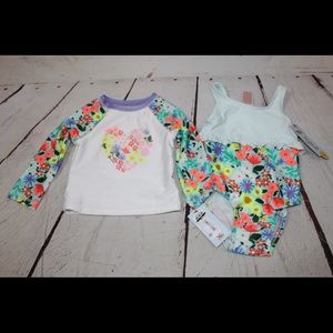 Cat & Jack Toddler Girls  Two Piece Swimsuit Set.